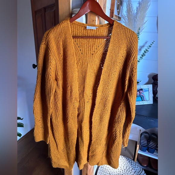 Mustard knit cardigan - Picture 1 of 4
